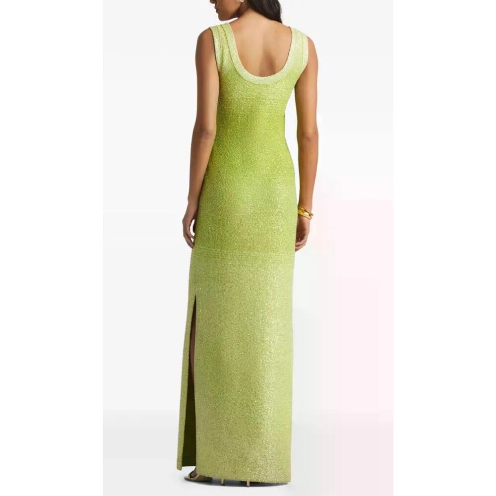 St. John Sequin Knit Maxi Dress SZ L - Picture 3 of 12